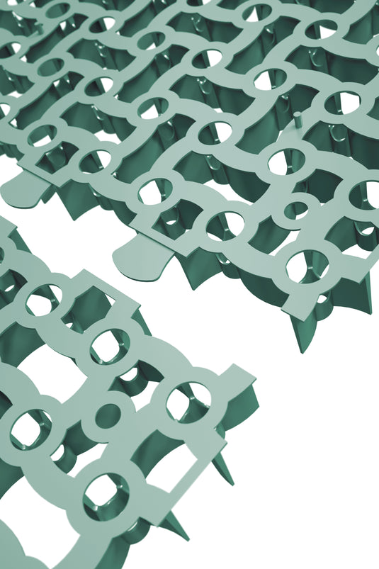 GARDENIX 4 kusy/1 m² Puzzle Paddockplatten Paddockplatte Rasengitter (50 x 50 x 4 cm/Stück)