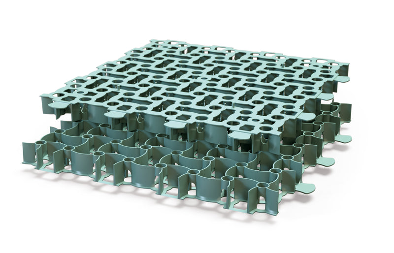 Carregar imagem no visualizador da Galeria, GARDENIX 4 pieces/1 m² puzzle paddock panels, lawn grid, (50 x 50 x 4 cm/piece)
