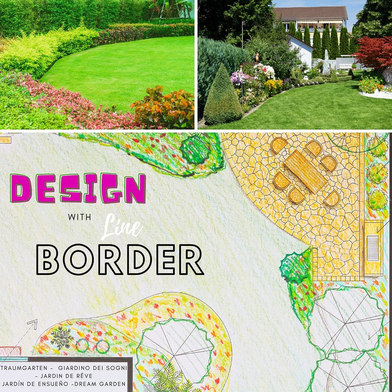 Load image into Gallery viewer, GARDENIX Flexible LineBORDER plastic lawn edging, 20 ground anchors, length 10m, height 4cm
