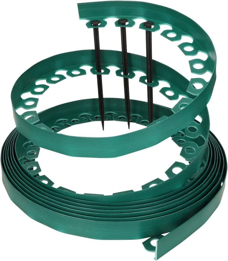 Carregar imagem no visualizador da Galeria, GARDENIX Flexible LineBORDER plastic lawn edging, 20 ground anchors, length 10m, height 4cm
