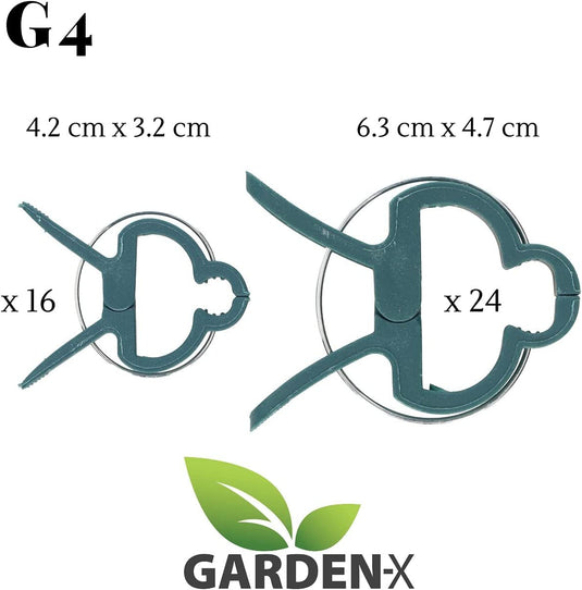 GARDENIX 40 Pcs (2 Sizes) Plant Clips Plant Clips for Flower Tomato Plant Support Cucumber, Pea, Eggplant, Beans and Flowers Like Orchids