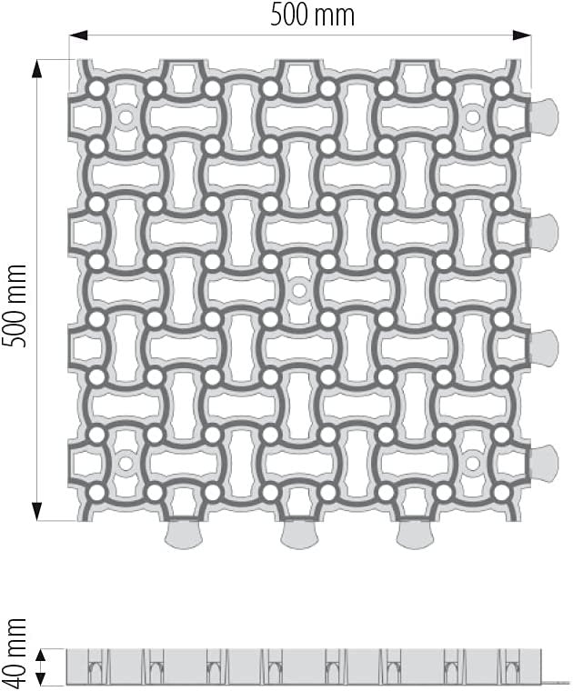 Carregar imagem no visualizador da Galeria, GARDENIX 4 pieces/1 m² puzzle paddock panels, lawn grid, (50 x 50 x 4 cm/piece)
