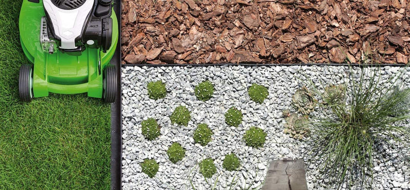 Carregar imagem no visualizador da Galeria, GARDENIX (lawn edge rim 90°, 55 mm x 140 mm) bed edging bed border lawn edging paving stones mowing edge + 3 nails per meter
