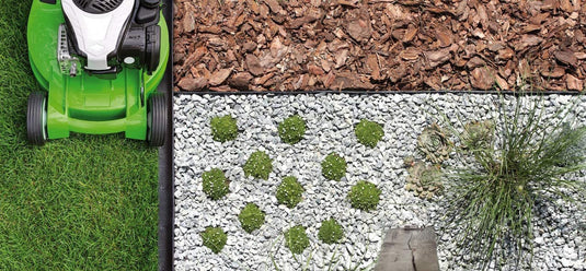 GARDENIX (lawn edge rim 90°, 55 mm x 140 mm) bed edging bed border lawn edging paving stones mowing edge + 3 nails per meter