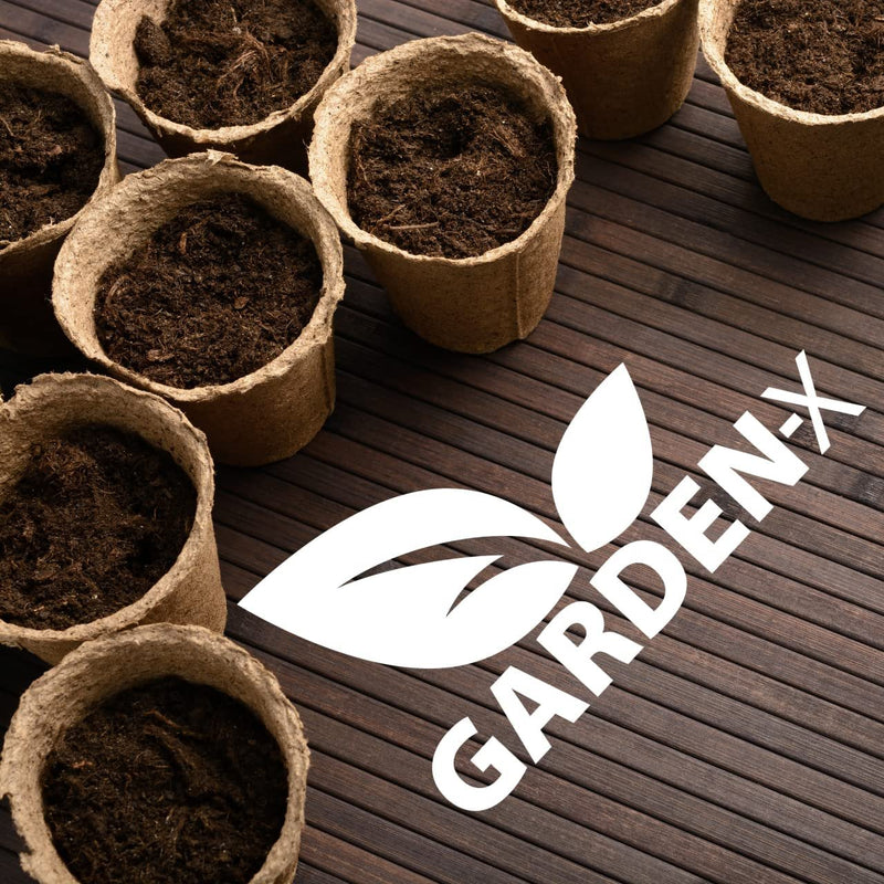 Load image into Gallery viewer, GARDENIX Propagation plate with saucer with 40 seed pots made of peat (round, diameter 6 cm x 5 cm)

