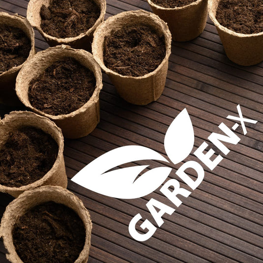 GARDENIX Propagation plate with saucer with 40 seed pots made of peat (round, diameter 6 cm x 5 cm)