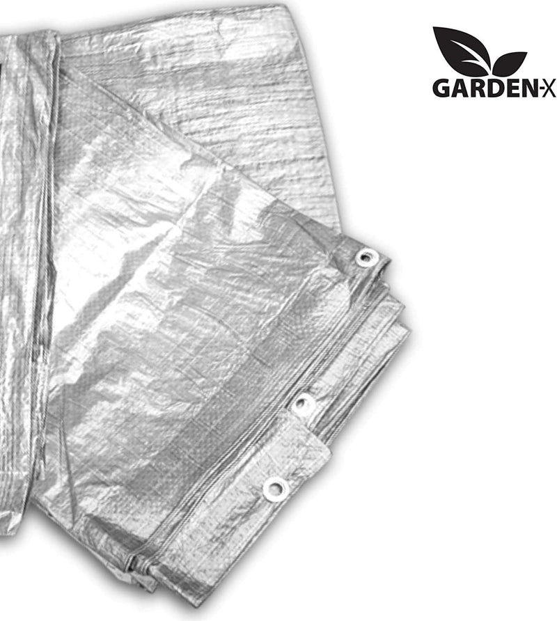 Carregar imagem no visualizador da Galeria, GARDENIX All-purpose tarpaulin fabric tarpaulin, protective tarpaulin, silver 120 g/m²
